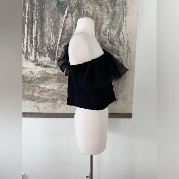 Anthropologie Sunday in Brooklyn One-Shoulder Top in Black XL NWOT $78 - Picture 5 of 11